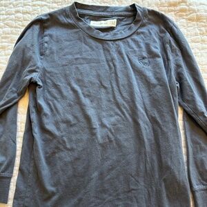 Abercrombie Kids Essential Long-Sleeve Icon Crew Tee - Vintage Indigo - Size 5/6